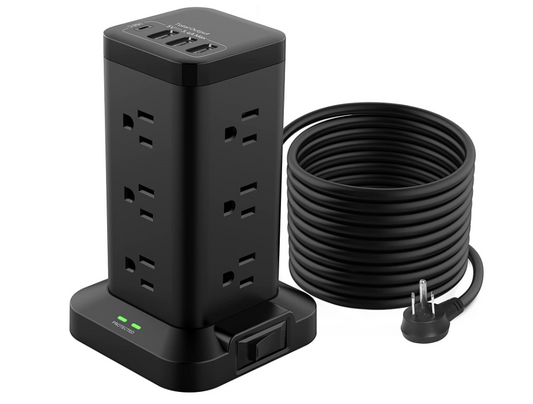 Power Strip Tower with USB Ports